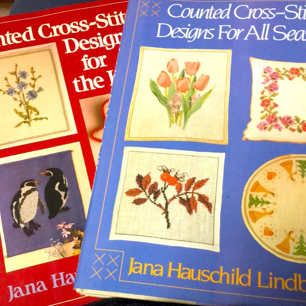 2 Jana Hauschild Lindberg Counted Cross Stitch Craft Hardcover Books